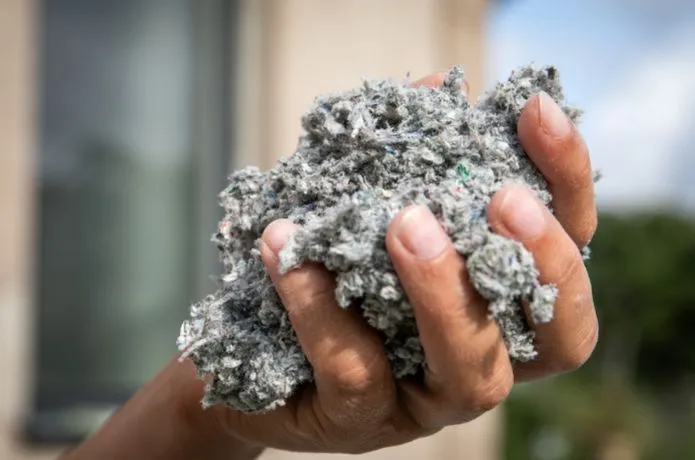 Close-up view of a type of insulation material.