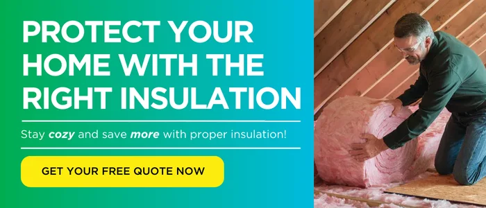 Qualities of top insulation installers near me - A picture of Filterbuy attic insulation installer doing house insulation.