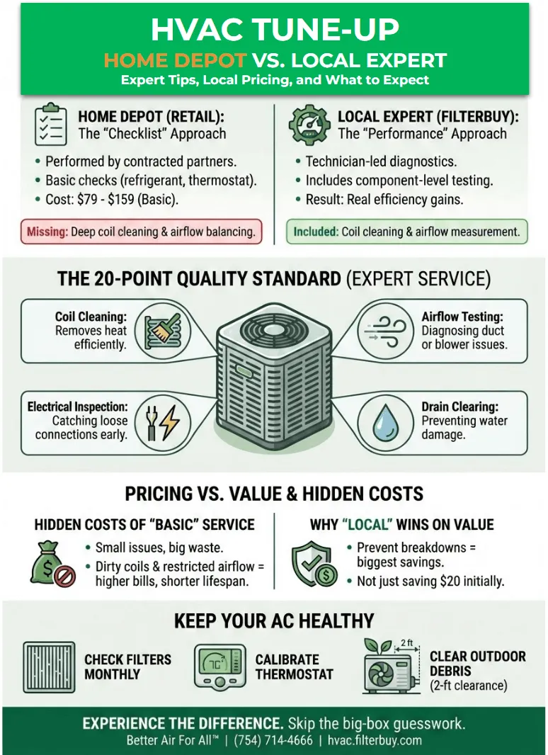 Infographic of Home Depot HVAC AC Unit Tune Up Near Me: Expert Tips, Local Pricing, and What to Expect Before Booking Your Next Service